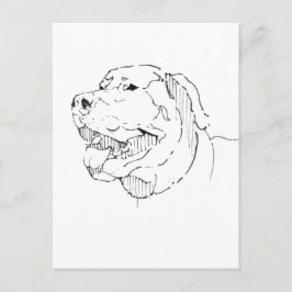 Labrador Retriever vykort – Handritad bläck