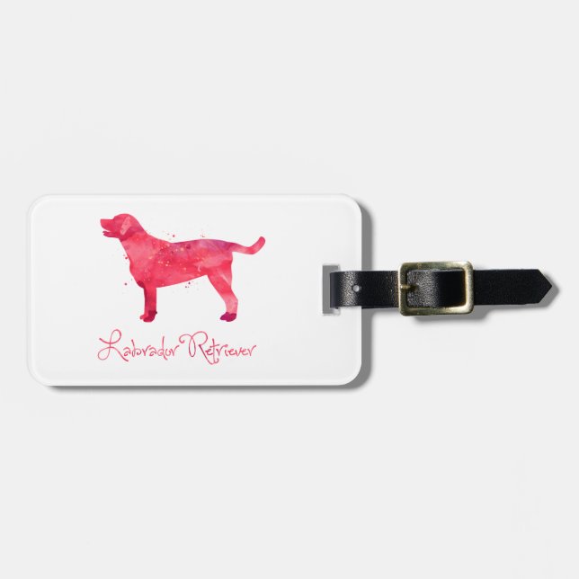 Labrador Retriever Watercolor Design Bagagebricka (Horisontell Framsida)