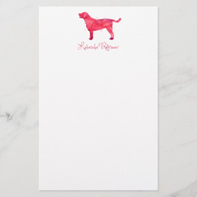 Labrador Retriever Watercolor Design Brevpapper (Framsida)