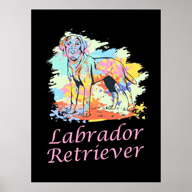 Labrador Retriever Watercolor Poster (Framsidan)