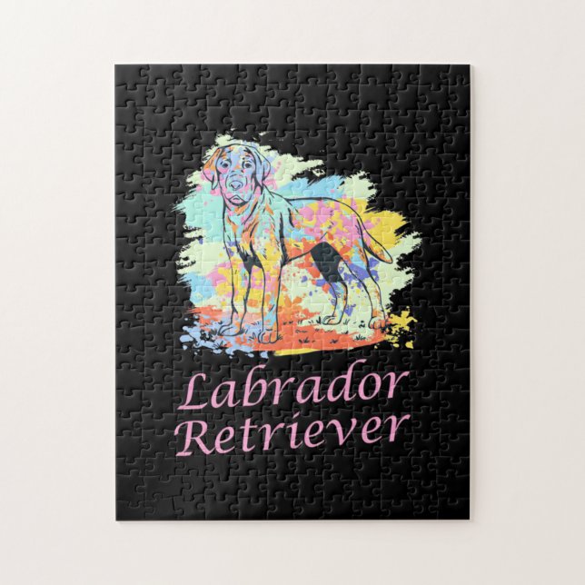 Labrador Retriever Watercolor Pussel (Vertikal)
