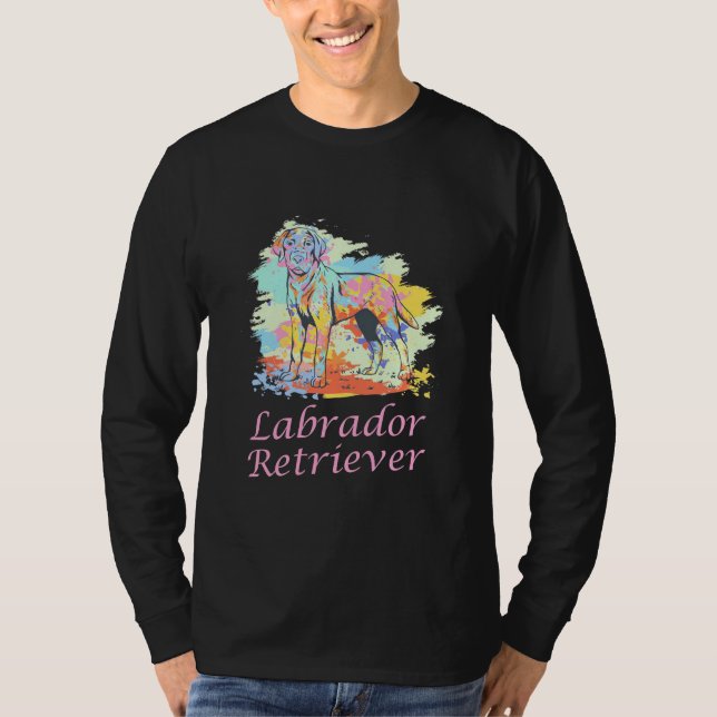 Labrador Retriever Watercolor T Shirt (Framsida)