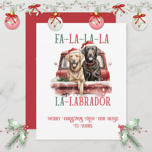 Labrador Retriever Whimsical jul   Julkort