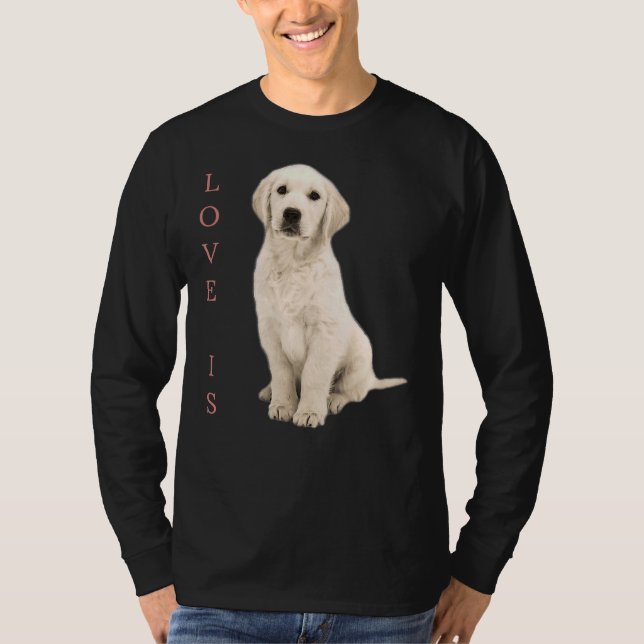 Labrador Retriever White Lab Hund Mamma T Shirt (Framsida)