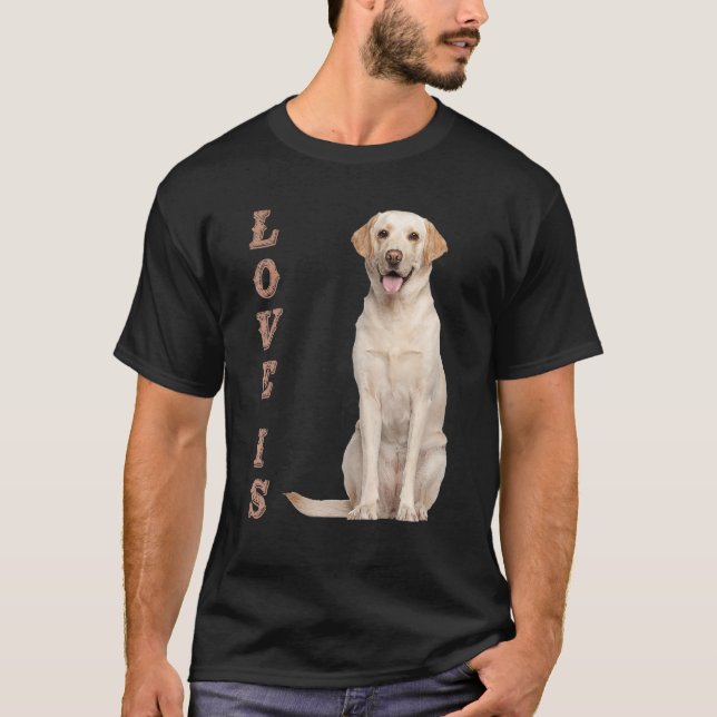 Labrador Retriever Women Manar Kids White Lab Hund T Shirt (Framsida)