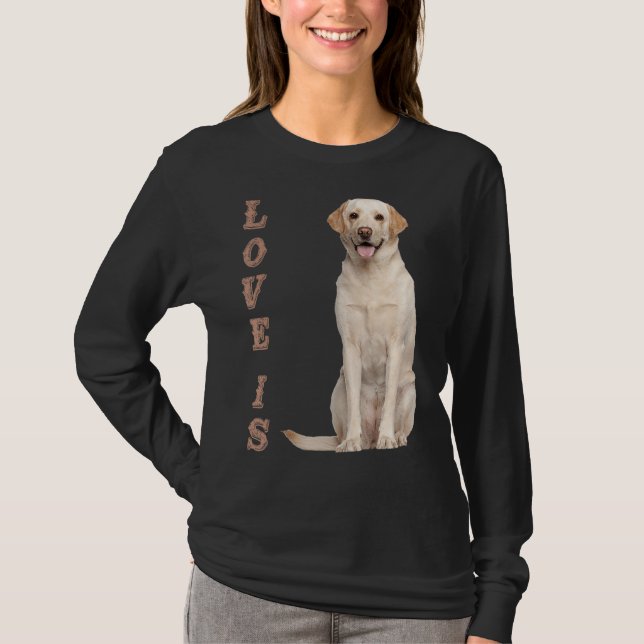Labrador Retriever Women Manar Kids White Lab Hund T Shirt (Framsida)