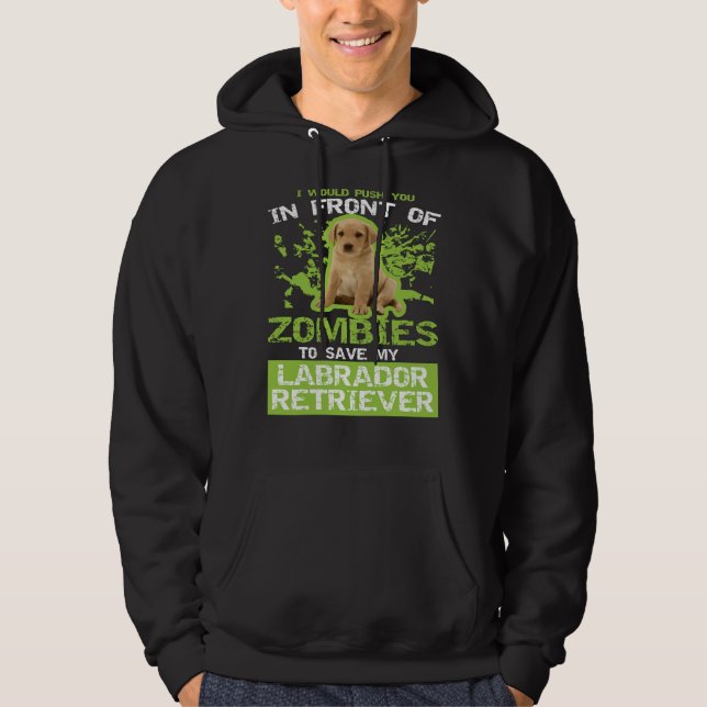 Labrador Retriever Zombies Hoodie (Framsida)