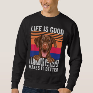 Labrador Retrievers gör din livstid Bra Vintage 1 Lång Ärmad Tröja