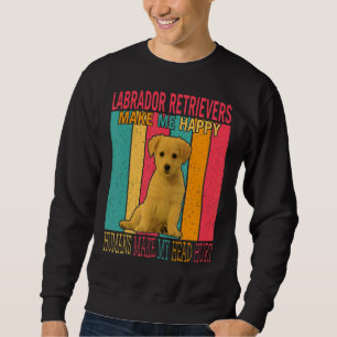 Labrador Retrievers gör Lycklig Humans till HEHU Lång Ärmad Tröja