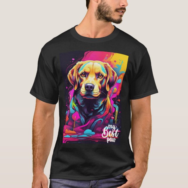 Labrador Retrievers Graffiti T Shirt (Framsida)