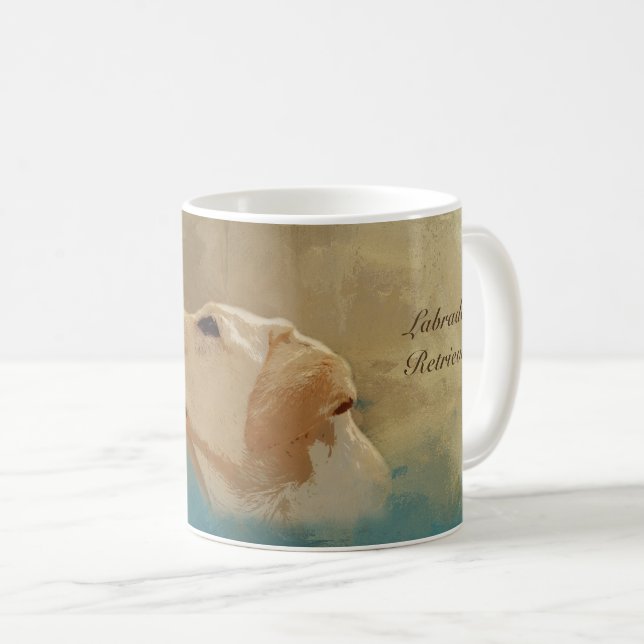 Labrador Retrievers: Gul lab Hundälskare Kaffemugg (Framsida höger)
