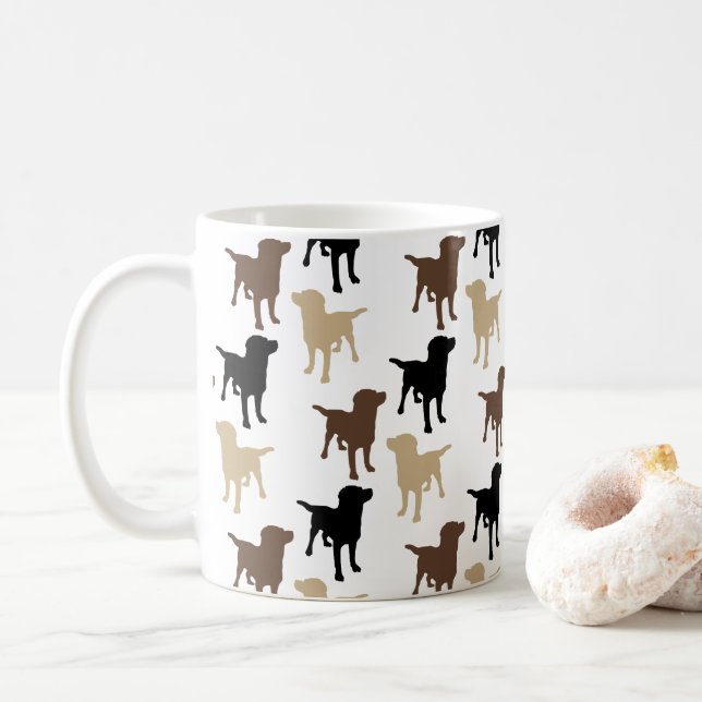 Labrador Retrievers Gult Black Chocolate Hund Kaffemugg (Med munk)