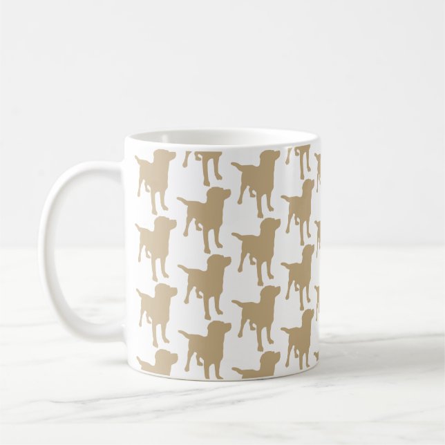 Labrador Retrievers Gult Hund Mönster Kaffemugg (Vänster)