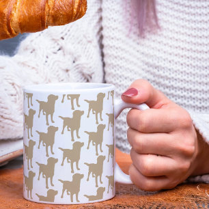 Labrador Retrievers Gult Hund Mönster Kaffemugg