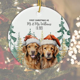 Labrador Retrievers lite Monogram Namn jul Julgransprydnad Keramik