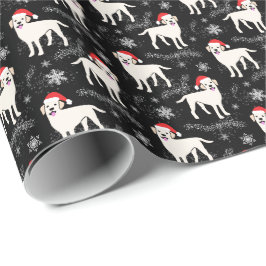 Labrador Retrivers i julhattar Snöflingor Presentpapper