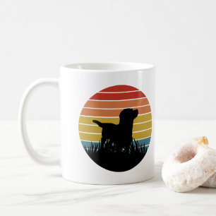 Labrador Retro Sunset Kaffemugg
