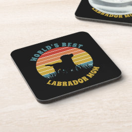 Labrador Retro Sunset Personlig Underlägg