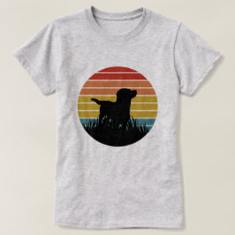 Labrador Retro Sunset T Shirt