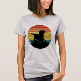 Labrador Retro Sunset T Shirt