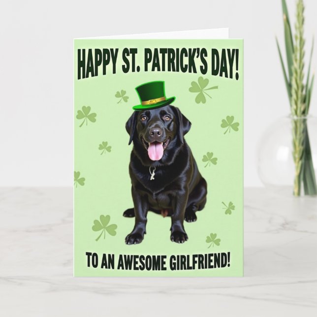 Labrador S:t Patricks dag-kort Kort (Framsida)