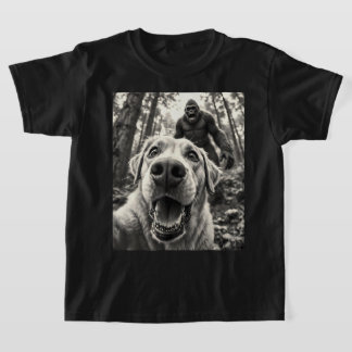 Labrador Selfie med Big Foot Roligt Hund älskare G T Shirt