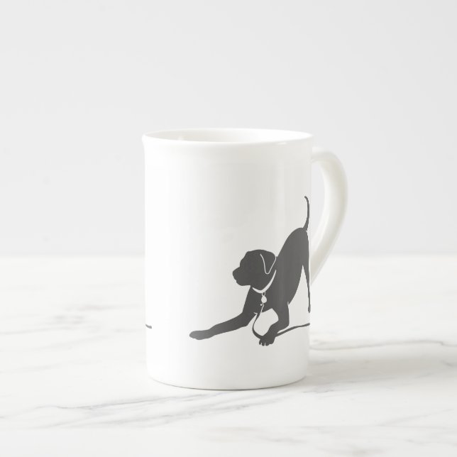 Labrador-silhuett Benporslin Mugg (Framsida höger)