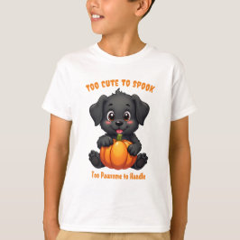 Labrador som innehar en Pumpkin, halloween T Shirt