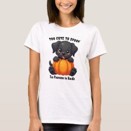 Labrador som innehar en Pumpkin, halloween T Shirt