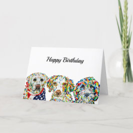 Labrador Spanska fågel- och födelsedagskort Kort