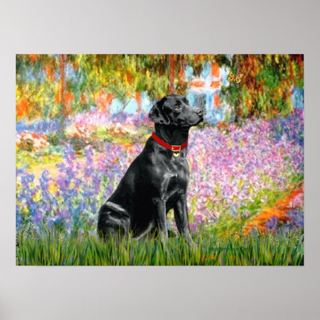 Labrador (svart) - Garden Poster (Framsidan)