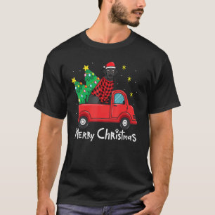 Labrador Svart jul Lastbil Träd Mamma Pappa Julaft T Shirt