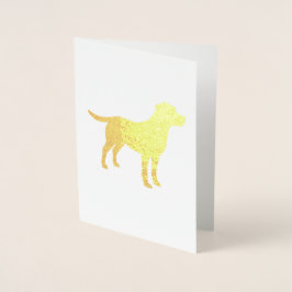 Labrador Theme - Hund Baby Shower Blue Lab Folierat Kort