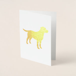 Labrador Theme - Hund Baby Shower Blue Lab Folierat Kort