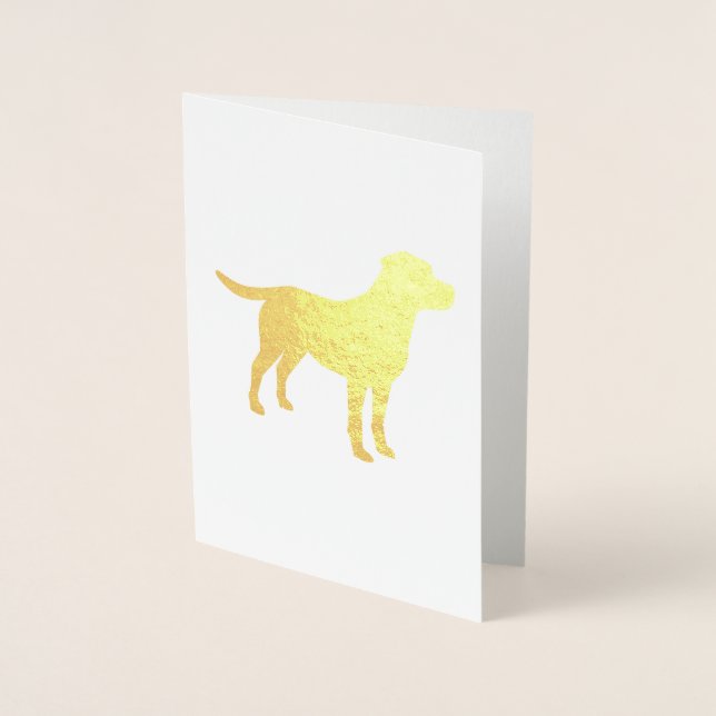Labrador Theme - Hund Baby Shower Blue Lab Folierat Kort (Framsida)