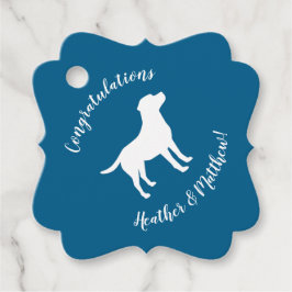 Labrador Theme - Hund Baby Shower Blue Lab Gåvor Etiketter