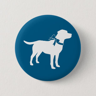 Labrador Theme - Hund Baby Shower Blue Lab Knapp
