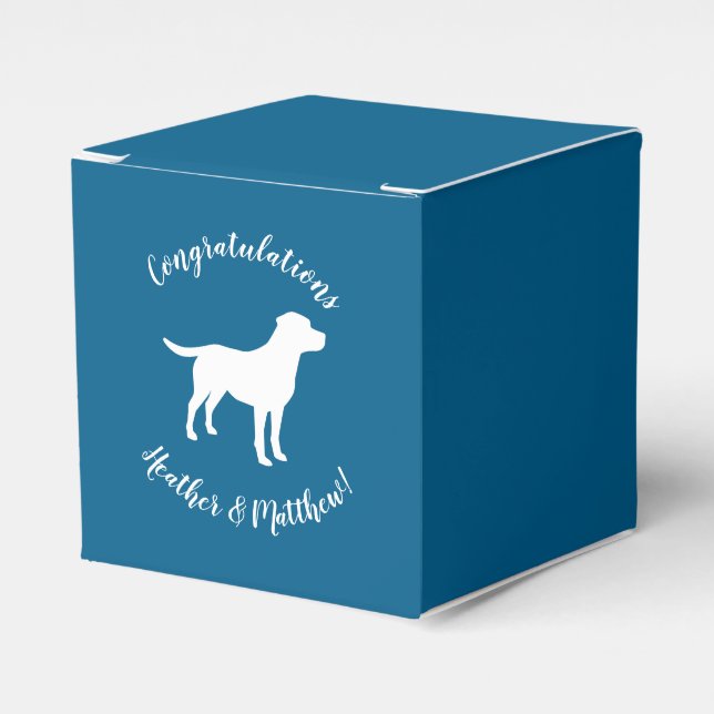 Labrador Theme - Hund Baby Shower Blue Lab Presentaskar (Framsidan Sidan)