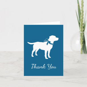 Labrador Theme - Hund Baby Shower Blue Lab Tack Kort