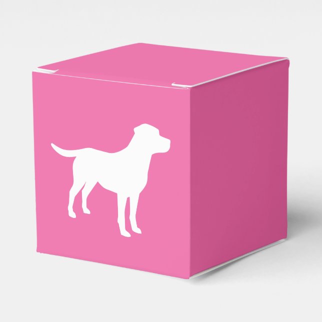 Labrador Theme Hund Baby Shower Rosa Lab Presentaskar (Framsidan Sidan)
