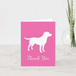 Labrador Theme Hund Baby Shower Rosa Lab Tack Kort
