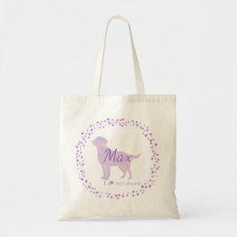 Labrador Tote Bag - Personlig Lavender Gift Tygkasse