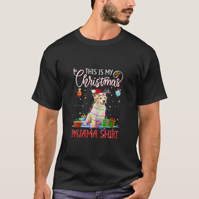 Labrador Träd Light Hund Julafton detta är min jul T Shirt (Framsida)