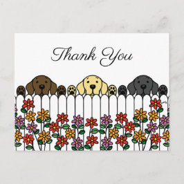 Labrador Trio tittar på ditt Tack vykort