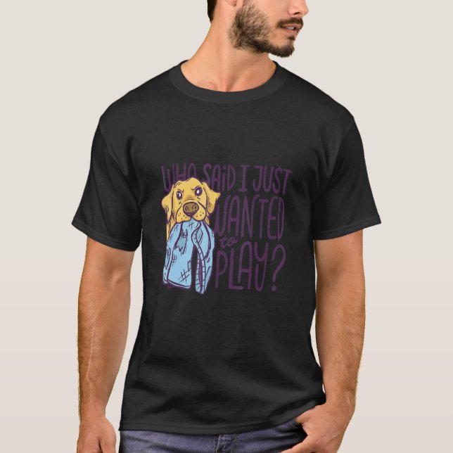 Labrador TroUsers Mouth Parody Hund Golden Retr T Shirt (Framsida)