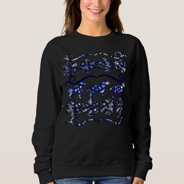 Labrador Ugly jul Sweater T Shirt (Framsida)