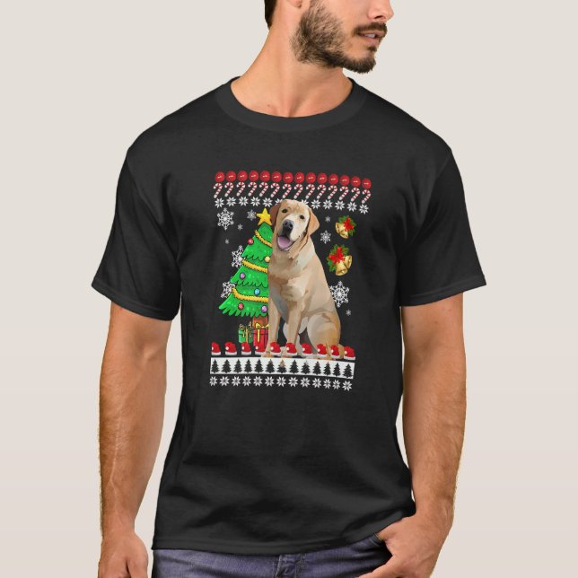 Labrador Ugly jul Ugly jul Sweater Lad T Shirt (Framsida)