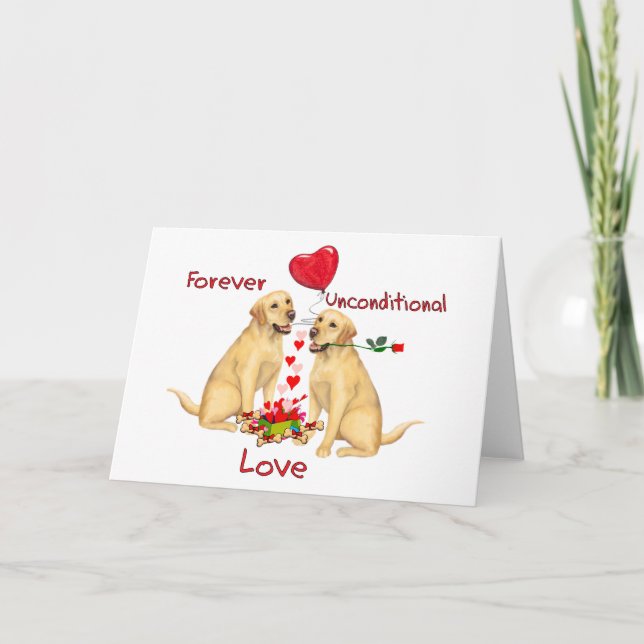 Labrador Valentine Helgkort (Framsida)