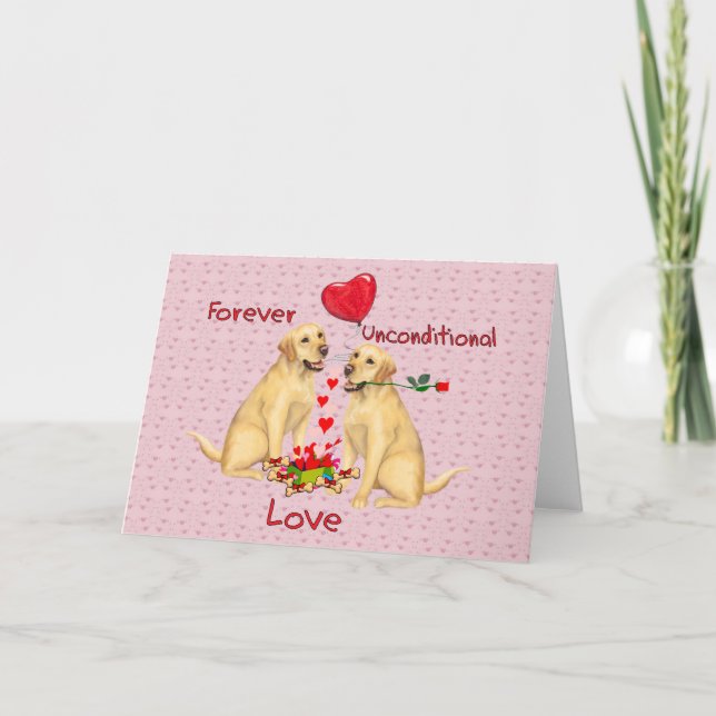 Labrador Valentine Helgkort (Framsida)