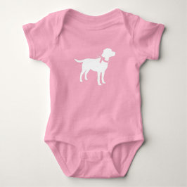 Labrador Valp Baby Shower Rosa Tjej T Shirt